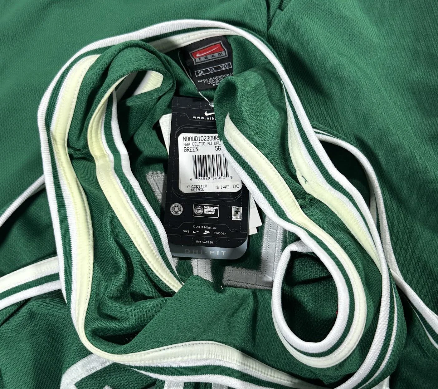Vintage Nike Boston Celtics Antoine Walker Green Authentic Jersey
